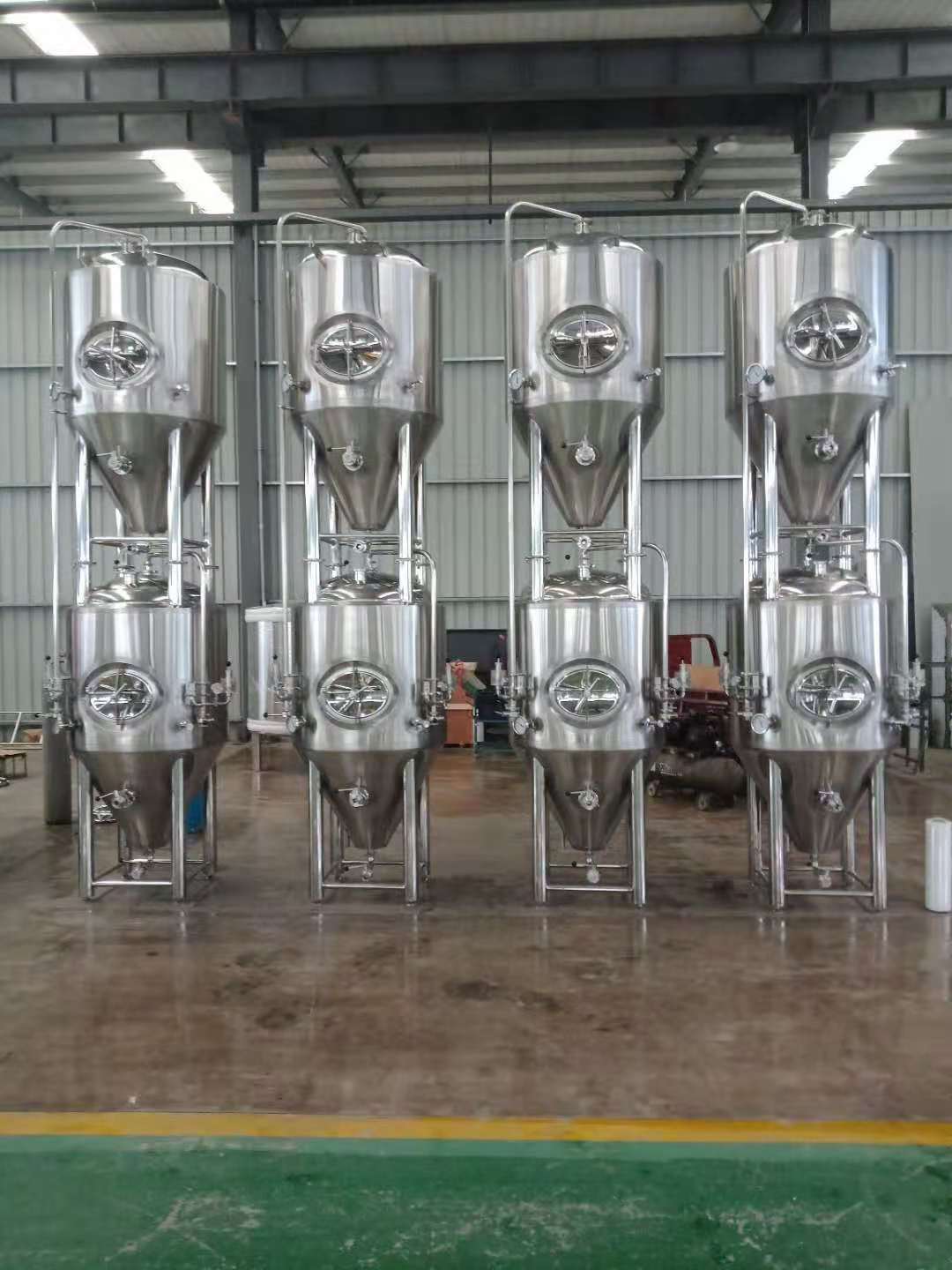 500L 1000L 5BBL双堆叠夹套发酵罐待售ZXF